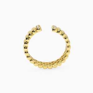 Mabina Damen Ring 925 Silber Zirkonia 523512 Gelbgold...