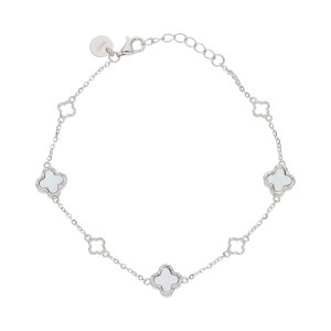 Kleeblatt Armband Silber 925 Perlmutt JL53-03-0075...
