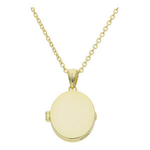 Medaillon Kette Silber 925 Gold plattiert JL53-05-0081...