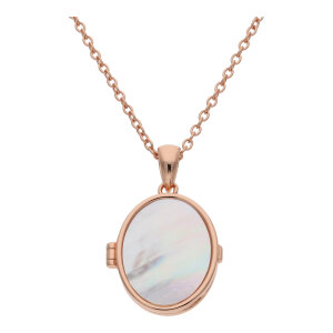 Medaillon Kette Silber 925 Roségold plattiert...