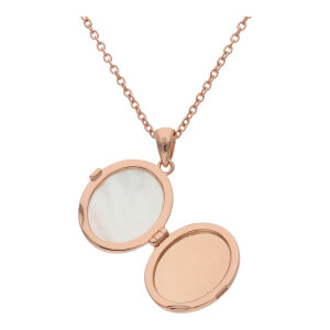 Medaillon Kette Silber 925 Roségold plattiert...