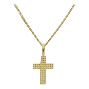 Kreuz Anhänger Silber 925 Gold plattiert...