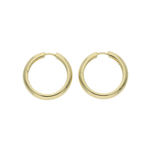 Creolen Silber 925 Gold plattiert Rund JL20-06-1377...