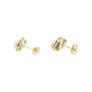 Ohrstecker 750 Gold Saphir Brillanten Second Hand...