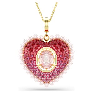 Swarovski Idylia Charm mit Kette 5742958 Herz, Goldplattiert