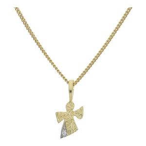 Schutzengel Anhänger Silber 925 Gold plattiert...