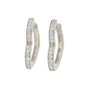 Herz Creolen Silber 925 Zirkonia JL20-06-1401 JuwelmaLux