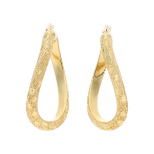 Damen Creolen Gold 750 Matt, Glanz Second Hand 25326387...