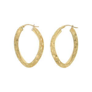 Damen Creolen Gold 750 Matt, Glanz Second Hand 25326387...