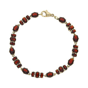 Damen Armband Gold 333 Granat Second Hand 25326393...