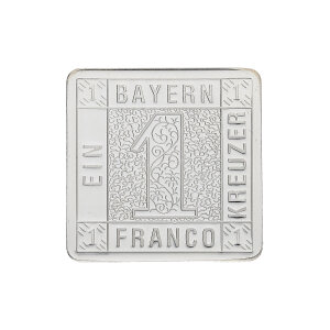 Silberbarren 999 Feingold Bayern Schwarzer Einser 1849...