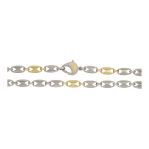 Herren Kette Handarbeit Palladium Gold Brillant Second...