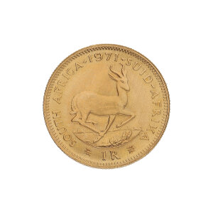 Goldmünze 916 Gold Südafrika 1-Rand...