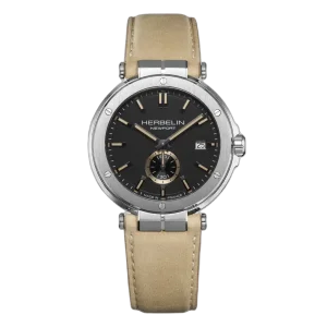 Herbelin Herren Uhr Newport 18389A24SA Leder, Edelstahl