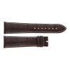 Uhrenarmband echt Leder 2430622920 dunkelbraun weiße Naht ohne Schließe
