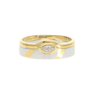 Platin Ring Diamant Navette Second Hand 25326403 getragen...