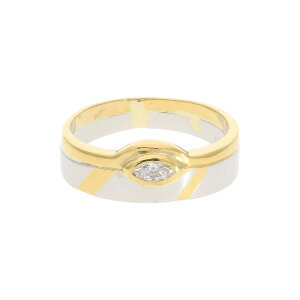 Platin Ring Diamant Navette Second Hand 25326403 getragen...
