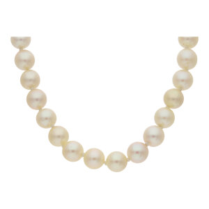 Perlenkette Gold Verschluss 585 Akoya Zuchtperle 6,5- 7,0...