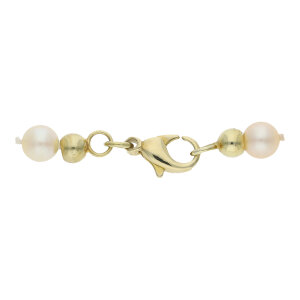 Perlenkette Gold Verschluss 585 Akoya Zuchtperle 6,5- 7,0...