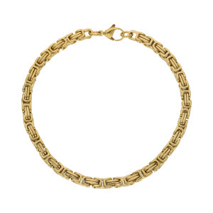 Königsketten Armband Herren Edelstahl gold plattiert...