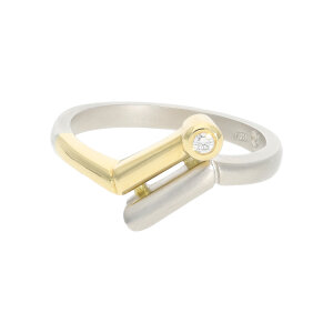 Desingner-Platinring Brillant Gold 750 Second Hand...