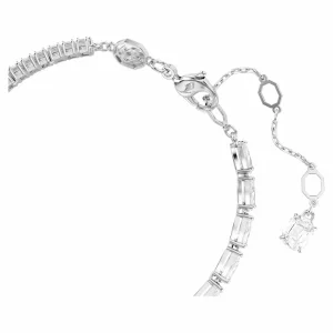 Swarovski Matrix Armband 5693154 Verschiedene Schliffe, Weiß, Rhodiniert