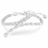 Swarovski Matrix Armband 5693154 Verschiedene Schliffe, Weiß, Rhodiniert