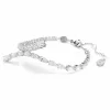 Swarovski Matrix Armband 5693154 Verschiedene Schliffe, Weiß, Rhodiniert