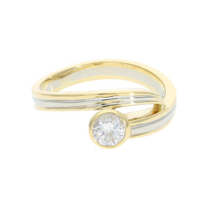 Diamantring ca.0,40 Carat Brillant Handarbeit Gold 750...