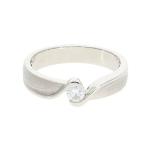 Platinring Matt, Glanz Brillant ca.0,20ct Second Hand...