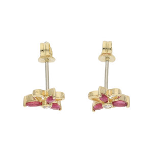 Ohrstecker Damen Rubin Diamant Gold 585 Second Hand...