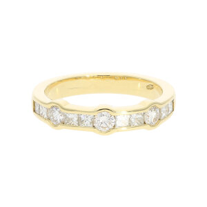 Diamantring Gold 750 massiv ca.0,70 Carat Diamanten...