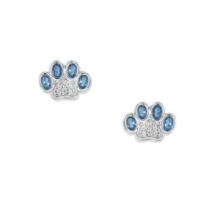 Seinerzeit Blue Paw Pfoten Ohrringe SZA-2994-492 Silber...