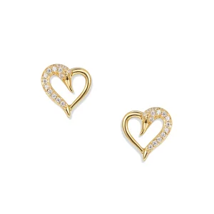 Seinerzeit Crystal Schwan Herz Ohrringe SZA-2960-488...