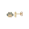 Seinerzeit Azur Paw Pfoten Ohrringe SZA-2964-492 Silber 925, Gold plattiert