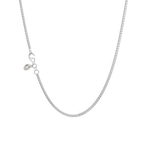 Seinerzeit Boxkette Silber 925 rhodiniert 1,3 mm...