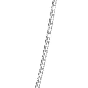 Seinerzeit Boxkette Silber 925 rhodiniert 1,3 mm...