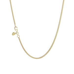 Seinerzeit Boxkette Silber 925 goldplattiert 1,3 mm...