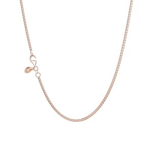 Seinerzeit Boxkette Silber 925 Roségold palttiert...