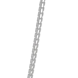 Seinerzeit Boxkette Silber 925 rhodiniert 1,9 mm...