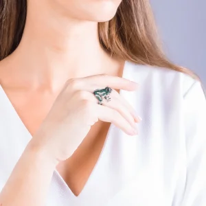 Seinerzeit Allan Frosch Ring SZA-1990-144 Silber 925,...