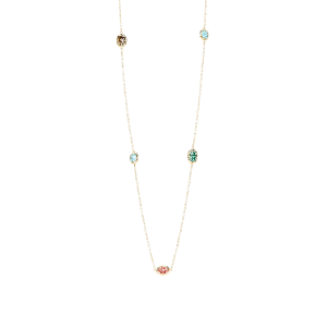 Mabina Halskette 90 cm Silber 925 Goldplattiert mit...