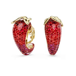 Swarovski Ohrclips idyllia 575141 Erdbeere, Goldplattiert