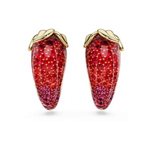 Swarovski Ohrclips idyllia 575141 Erdbeere, Goldplattiert