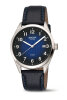 Boccia Herren Uhr 3682-02 Titan, Leder, Blau, Schwarz