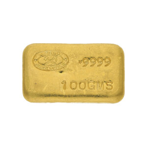 Goldbarren 999 Feingold gegossen GB-GG-100G-JMC-LTO 100...