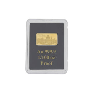 Goldbarren 1/100 Unze Feingold 999,9 Schloss Marienburg...