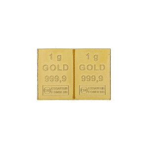 2 x 1 Gramm 999 Feingold Goldbarren GB-TB-2.00G-ESG-KAP
