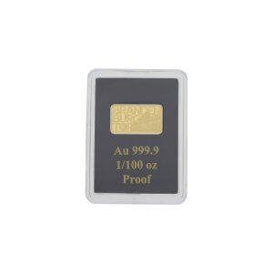 Goldbarren 1/100 Unze Brandenburger Tor Feingold 999,9...