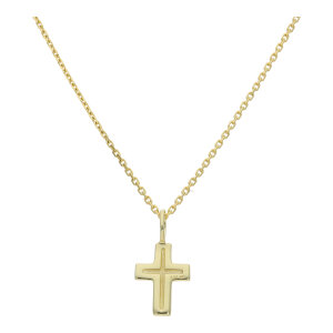 Kreuzanhänger Unisex 333 Gold strukturiert JL20-02-1414